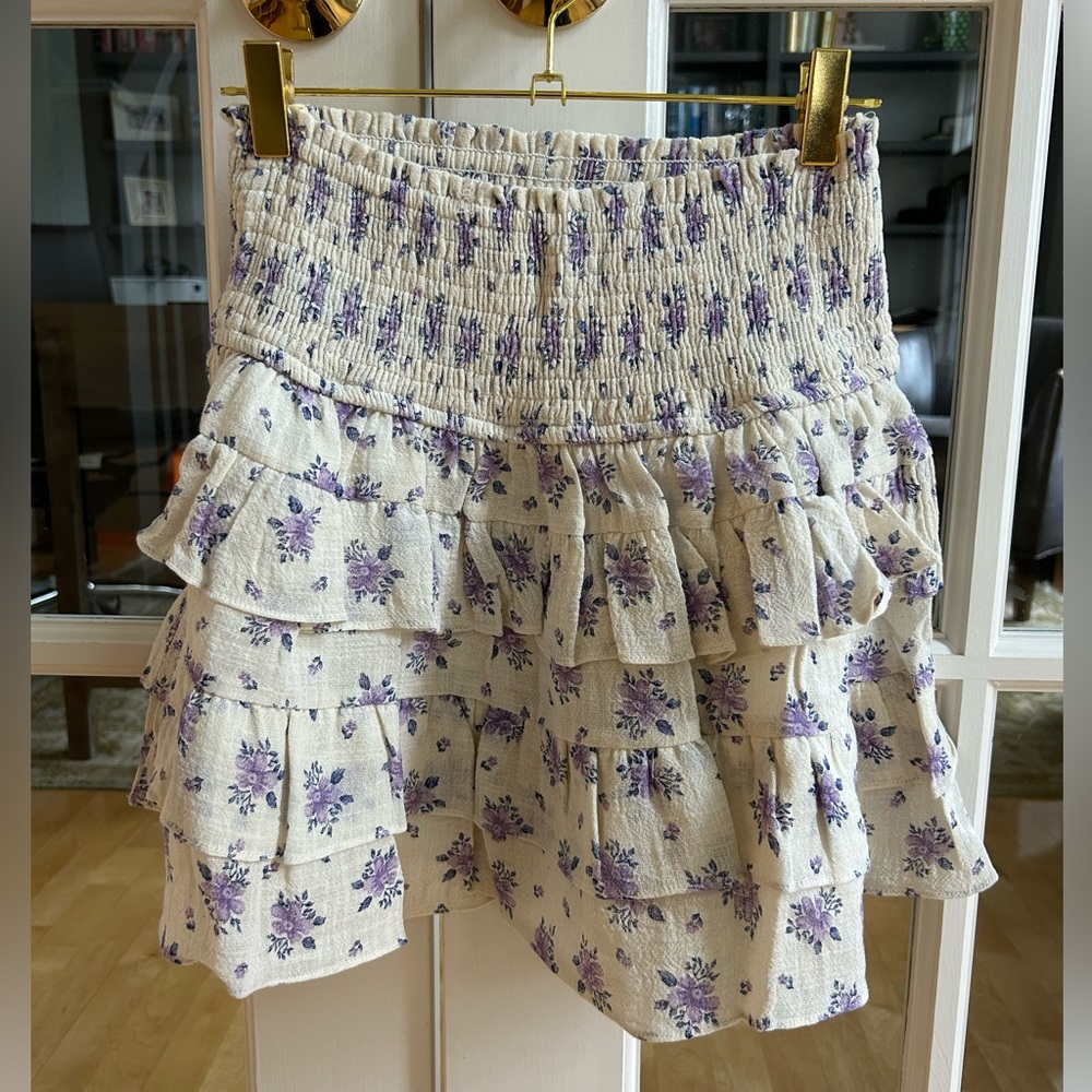 NWT - Floral Tiered Skirt with Elastic Waistband
